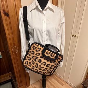 Leopard Printed Neoprene Laptop Bag